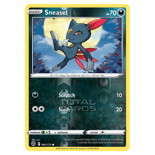 Pokemon - Sword & Shield - Brilliant Stars - Sneasel - 086/172 - (Reverse Holo)