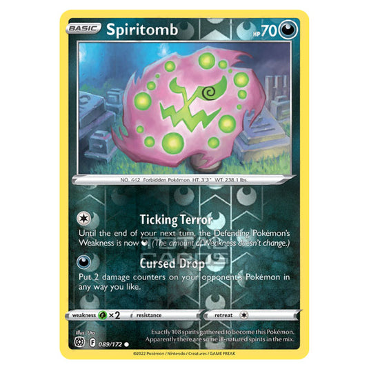 Pokemon - Sword & Shield - Brilliant Stars - Spiritomb - 089/172 - (Reverse Holo)