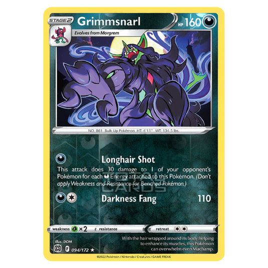 Pokemon - Sword & Shield - Brilliant Stars - Grimmsnarl - 094/172 - (Reverse Holo)