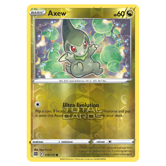 Pokemon - Sword & Shield - Brilliant Stars - Axew - 110/172 - (Reverse Holo)