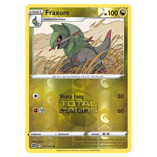 Pokemon - Sword & Shield - Brilliant Stars - Fraxure - 111/172 - (Reverse Holo)