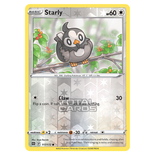 Pokemon - Sword & Shield - Brilliant Stars - Starly - 117/172 - (Reverse Holo)