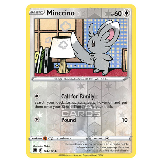 Pokemon - Sword & Shield - Brilliant Stars - Minccino - 124/172 - (Reverse Holo)