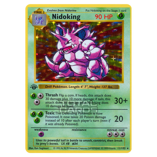 Pokemon - Base Set - Nidoking - 11/102