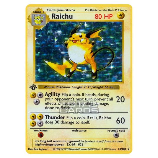 Pokemon - Base Set - Raichu - 14/102