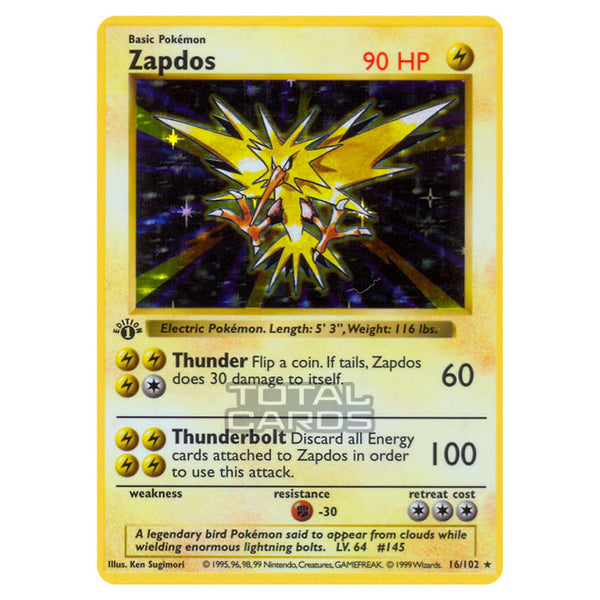 Pokemon - Base Set - Zapdos - 16/102 Pokemon - Base Set - Zapdos - 16/102