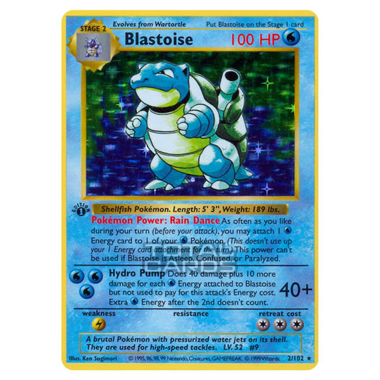 Pokemon - Base Set - Blastoise - 2/102