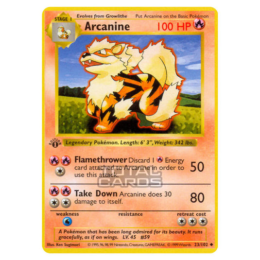 Pokemon - Base Set - Arcanine - 23/102