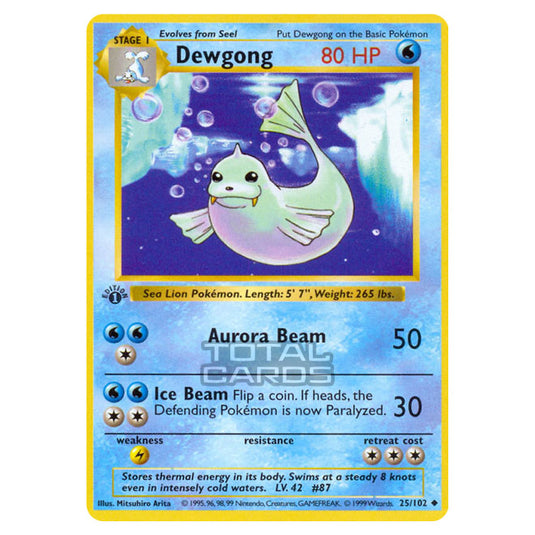 Pokemon - Base Set - Dewgong - 25/102