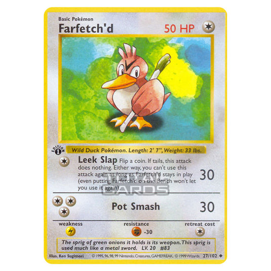 Pokemon - Base Set - Farfetch'd - 27/102