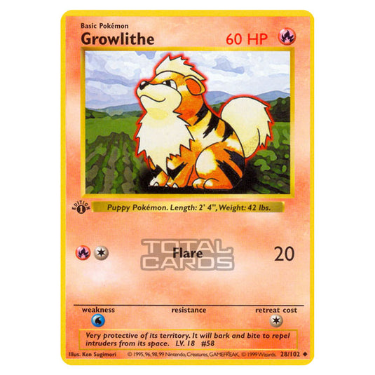 Pokemon - Base Set - Growlithe - 28/102