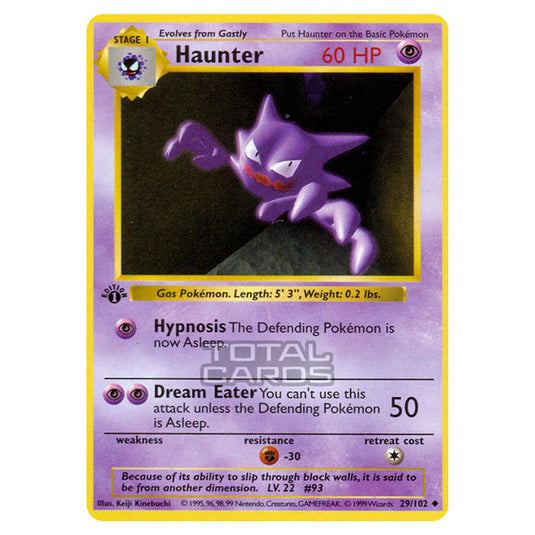Pokemon - Base Set - Haunter - 29/102 Pokemon - Base Set - Haunter - 29/102