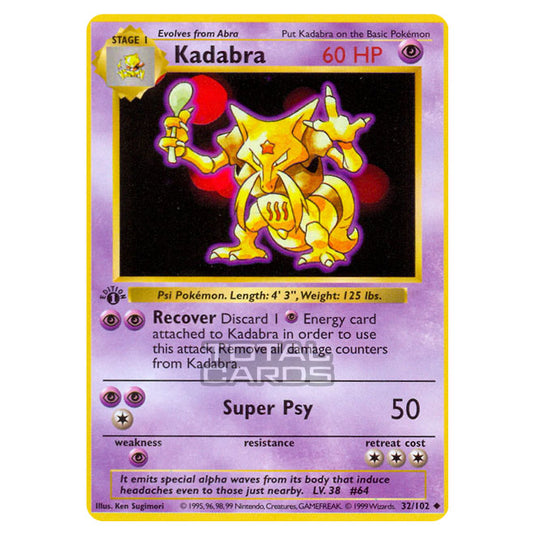 Pokemon - Base Set - Kadabra - 32/102