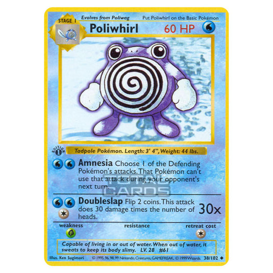 Pokemon - Base Set - Poliwhirl - 38/102