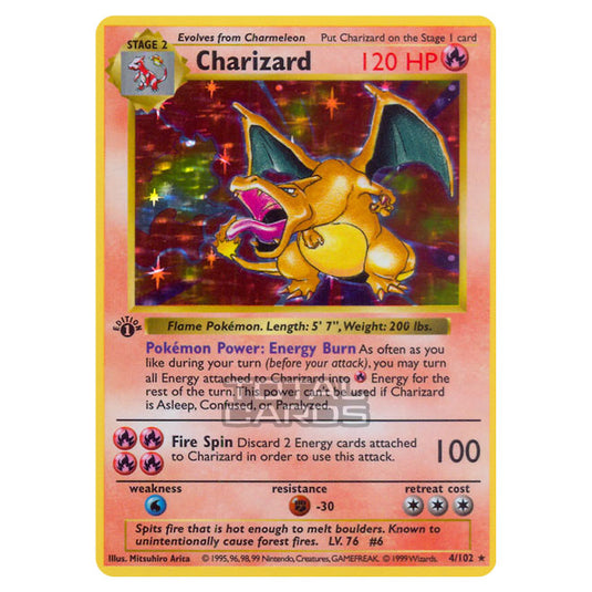 Pokemon - Base Set - Charizard - 4/102