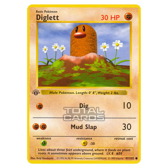 Pokemon - Base Set - Diglett - 47/102