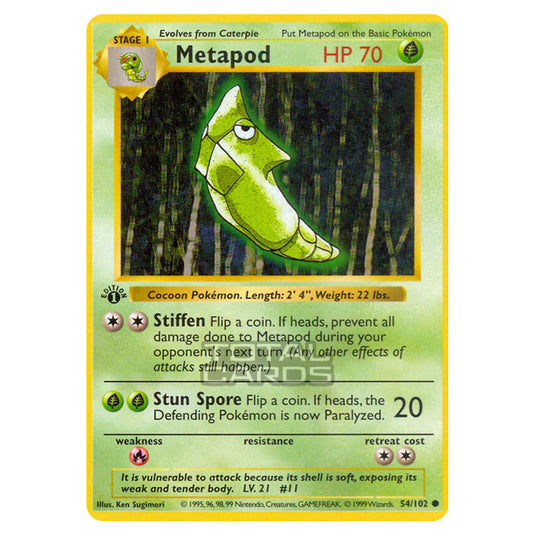 Pokemon - Base Set - Metapod - 54/102