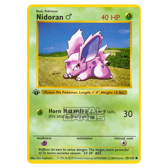 Pokemon - Base Set - Nidoran♂ - 55/102