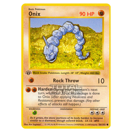 Pokemon - Base Set - Onix - 56/102