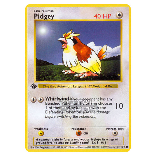 Pokemon - Base Set - Pidgey - 57/102