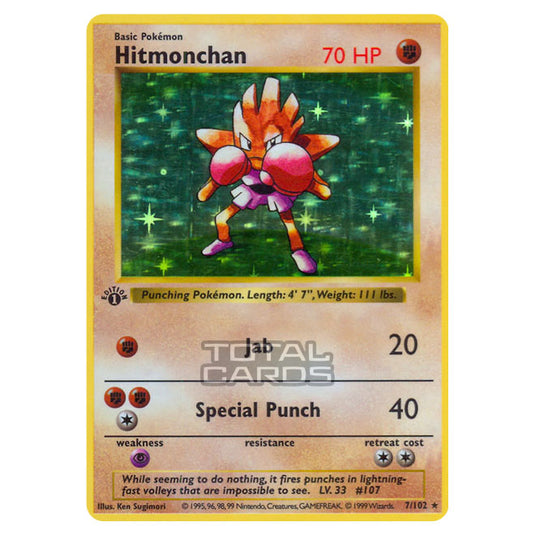 Pokemon - Base Set - Hitmonchan - 7/102 Pokemon - Base Set - Hitmonchan - 7/102