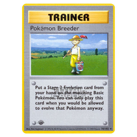 Pokemon - Base Set - Pokémon Breeder - 76/102