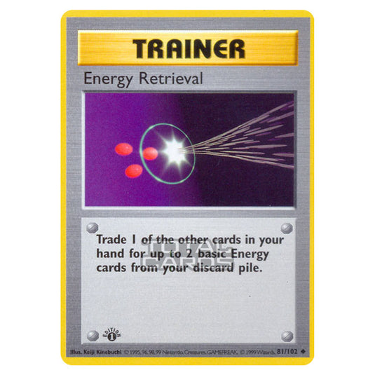 Pokemon - Base Set - Energy Retrieval - 81/102