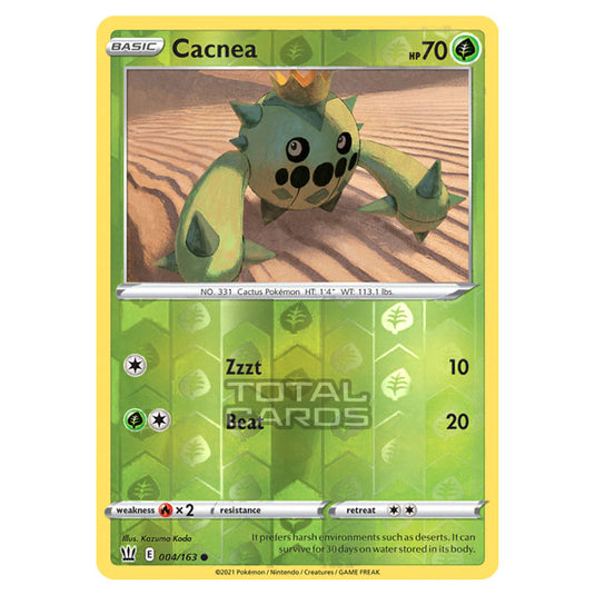 Pokemon - Sword & Shield - Battle Styles - Cacnea - 004/163 - (Reverse Holo)