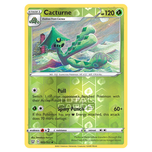 Pokemon - Sword & Shield - Battle Styles - Cacturne - 005/163 - (Reverse Holo)