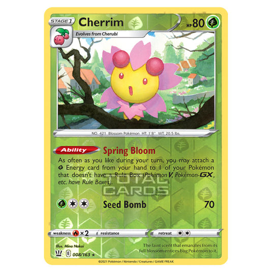 Pokemon - Sword & Shield - Battle Styles - Cherrim - 008/163 - (Reverse Holo)