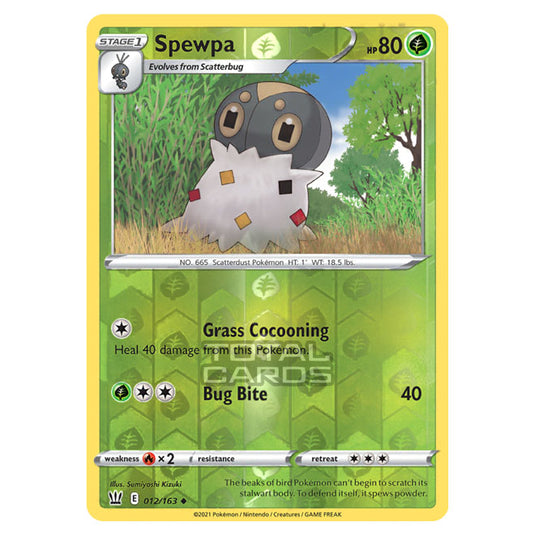 Pokemon - Sword & Shield - Battle Styles - Spewpa - 012/163 - (Reverse Holo)