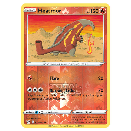 Pokemon - Sword & Shield - Battle Styles - Heatmor - 026/163 - (Reverse Holo)