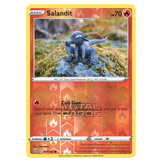 Pokemon - Sword & Shield - Battle Styles - Salandit - 027/163 - (Reverse Holo)