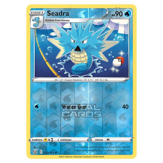 Pokemon - Sword & Shield - Battle Styles - Seadra - 032/163 - (Reverse Holo)