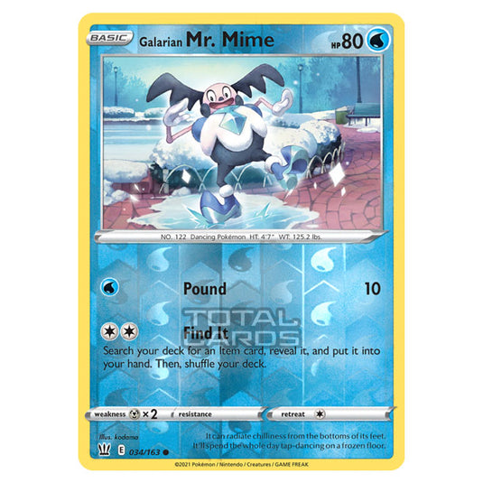 Pokemon - Sword & Shield - Battle Styles - Galarian Mr. Mime - 034/163 - (Reverse Holo)