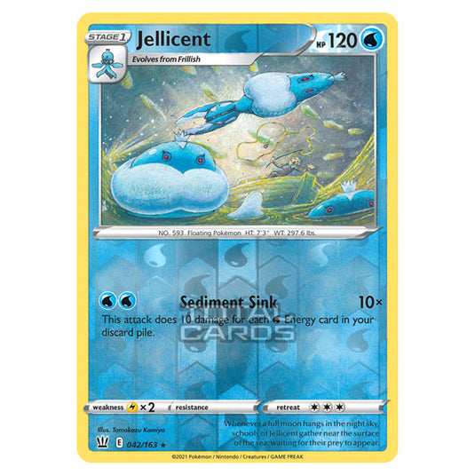 Pokemon - Sword & Shield - Battle Styles - Jellicent - 042/163 - (Reverse Holo)