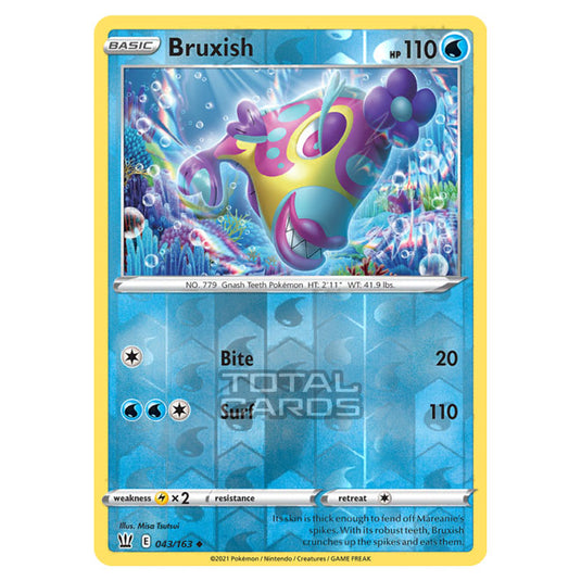 Pokemon - Sword & Shield - Battle Styles - Bruxish - 043/163 - (Reverse Holo)