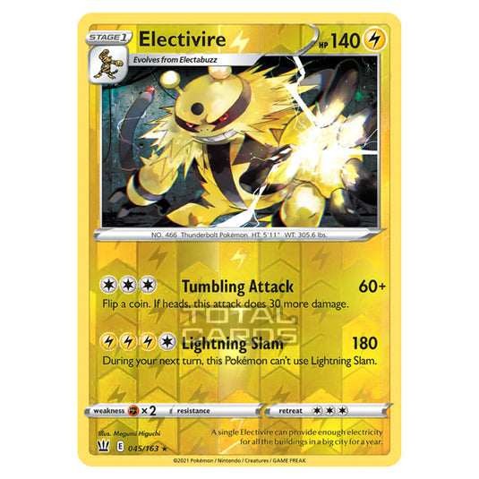 Pokemon - Sword & Shield - Battle Styles - Electivire - 045/163 - (Reverse Holo)