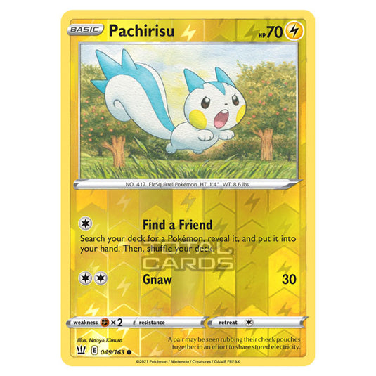 Pokemon - Sword & Shield - Battle Styles - Pachirisu - 049/163 - (Reverse Holo)