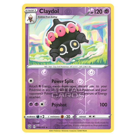 Pokemon - Sword & Shield - Battle Styles - Claydol - 058/163 - (Reverse Holo)