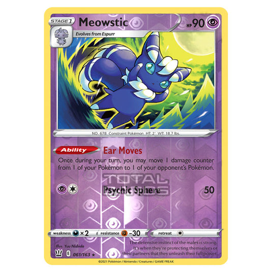 Pokemon - Sword & Shield - Battle Styles - Meowstic - 061/163 - (Reverse Holo)