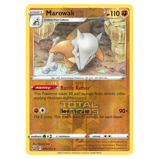 Pokemon - Sword & Shield - Battle Styles - Marowak - 070/163 - (Reverse Holo)