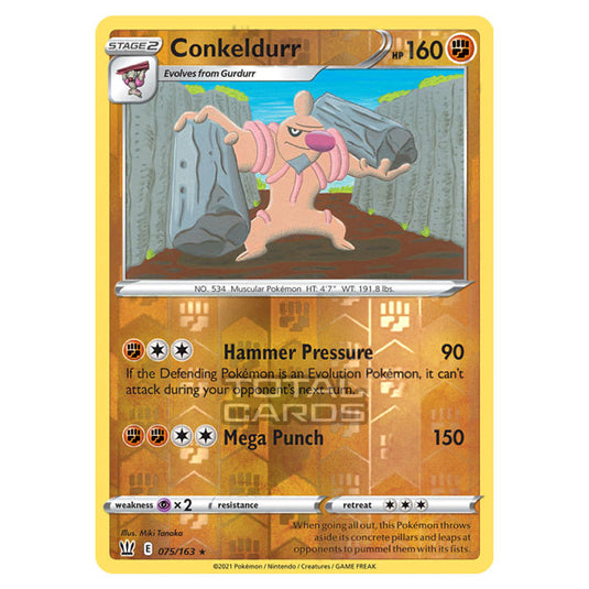 Pokemon - Sword & Shield - Battle Styles - Conkeldurr - 075/163 - (Reverse Holo)