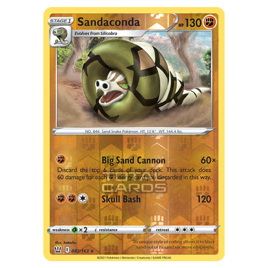 Pokemon - Sword & Shield - Battle Styles - Sandaconda - 082/163 - (Reverse Holo)