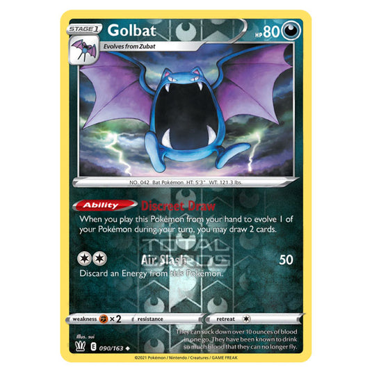 Pokemon - Sword & Shield - Battle Styles - Golbat - 090/163 - (Reverse Holo)