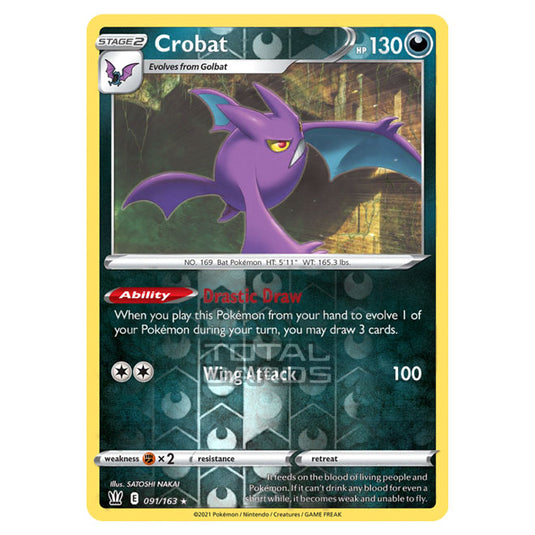 Pokemon - Sword & Shield - Battle Styles - Crobat - 091/163 - (Reverse Holo)