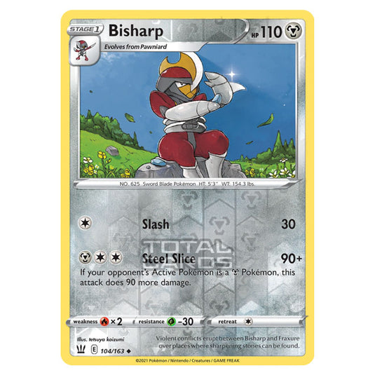 Pokemon - Sword & Shield - Battle Styles - Bisharp - 104/163 - (Reverse Holo)