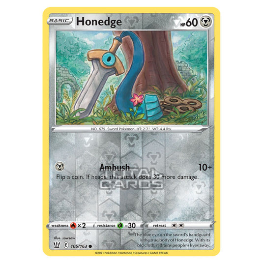Pokemon - Sword & Shield - Battle Styles - Honedge - 105/163 - (Reverse Holo)