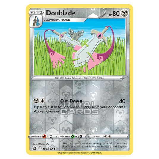 Pokemon - Sword & Shield - Battle Styles - Doublade - 106/163 - (Reverse Holo)