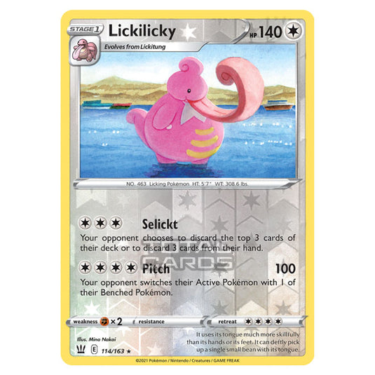 Pokemon - Sword & Shield - Battle Styles - Lickilicky - 114/163 - (Reverse Holo)